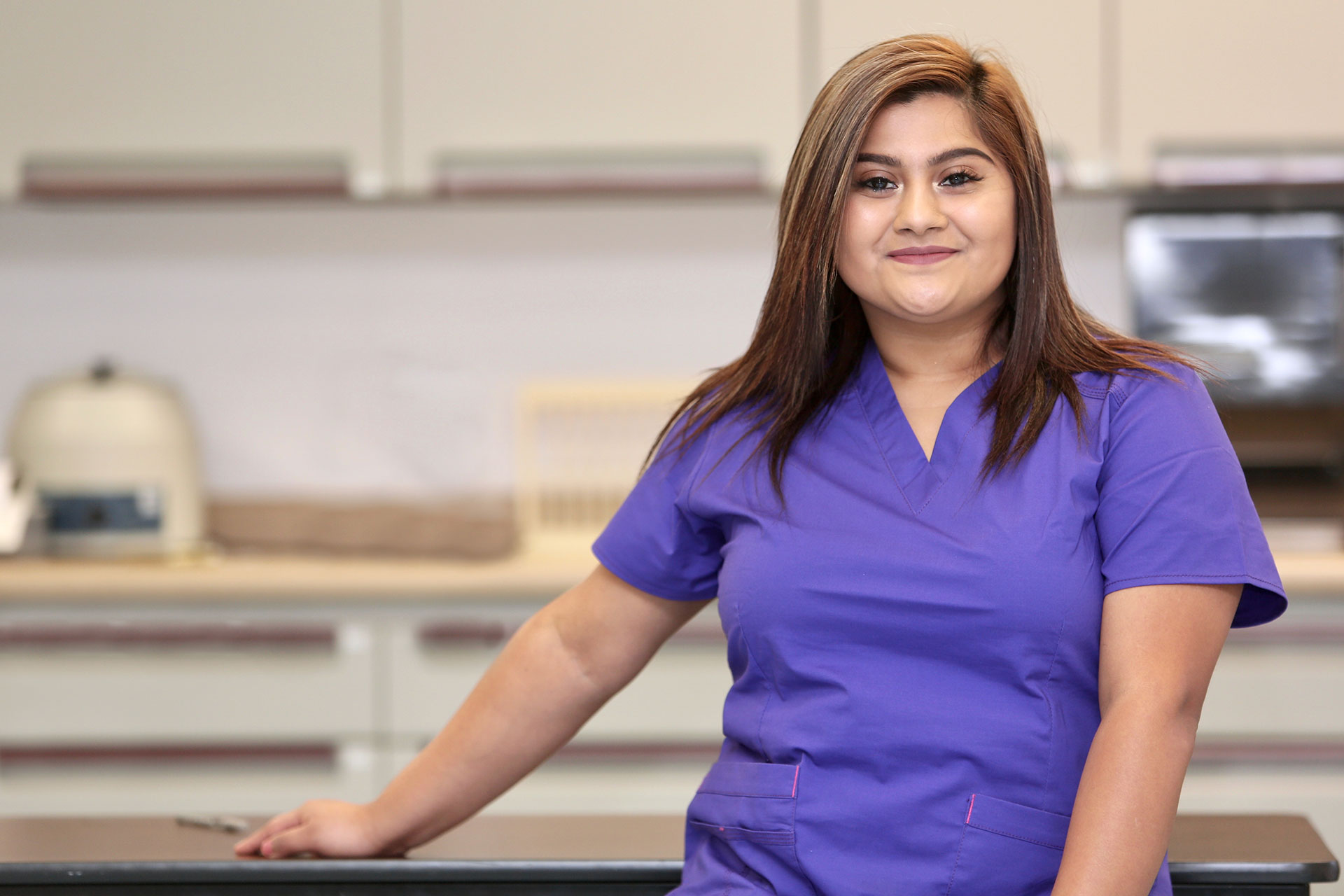 Nurse kindly smiling